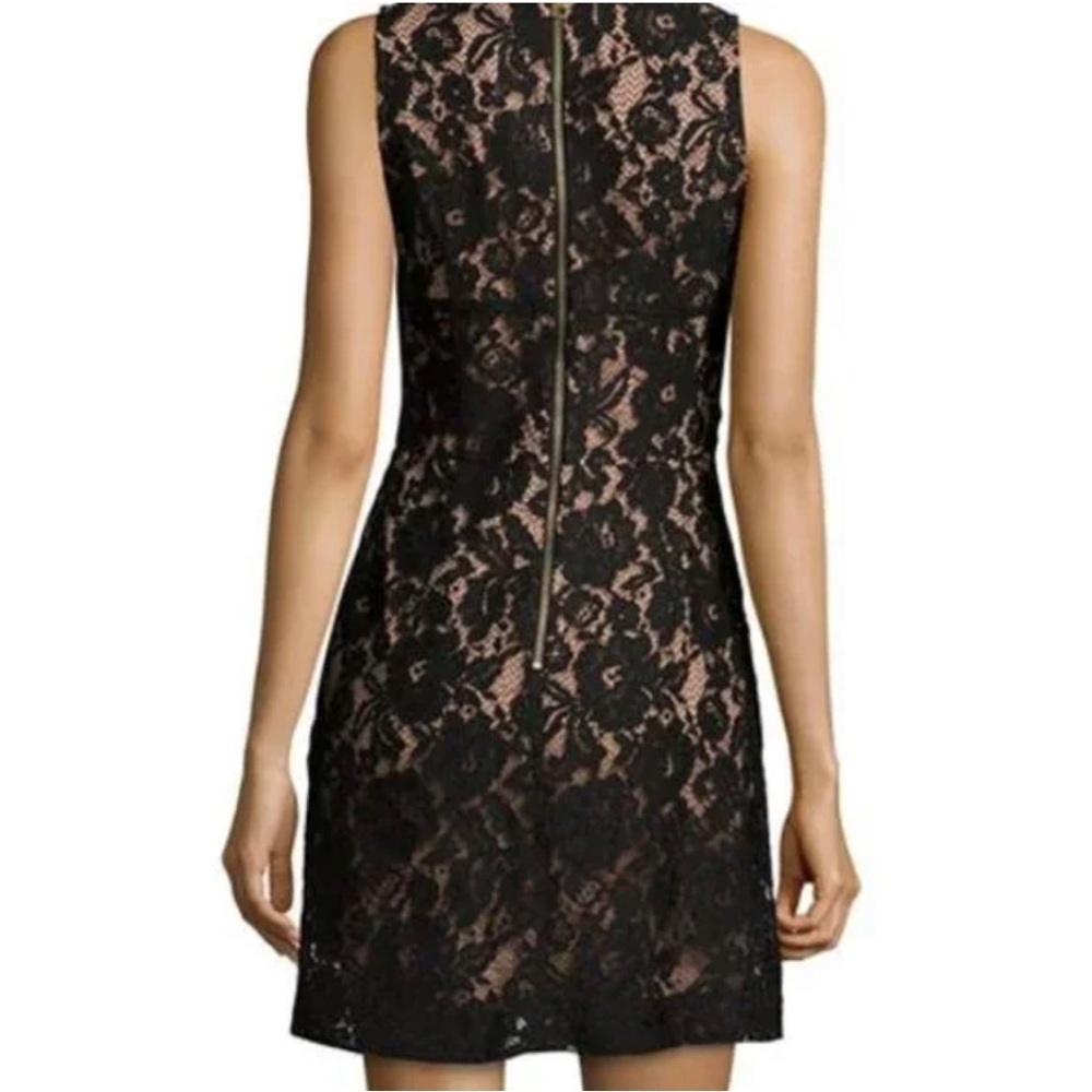 French Connection | NWT Black/Nude Lace Sheath Dress Sz 8 - Picture 4 of 9
